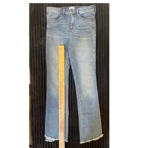 Sofia Denim Women’s Jeans SZ 6 Blue Stretchy Aura High-Rise Skinny Fringe Boot